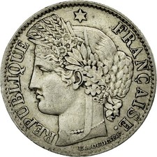 [#58644] Coin, France, Cérès, 50 Centimes, 1871, Bordeaux, EF, Silver, KM:834.2