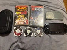 PSP 3001 Console Bundle - Black, w/ Charger, Games - Playstation Portable