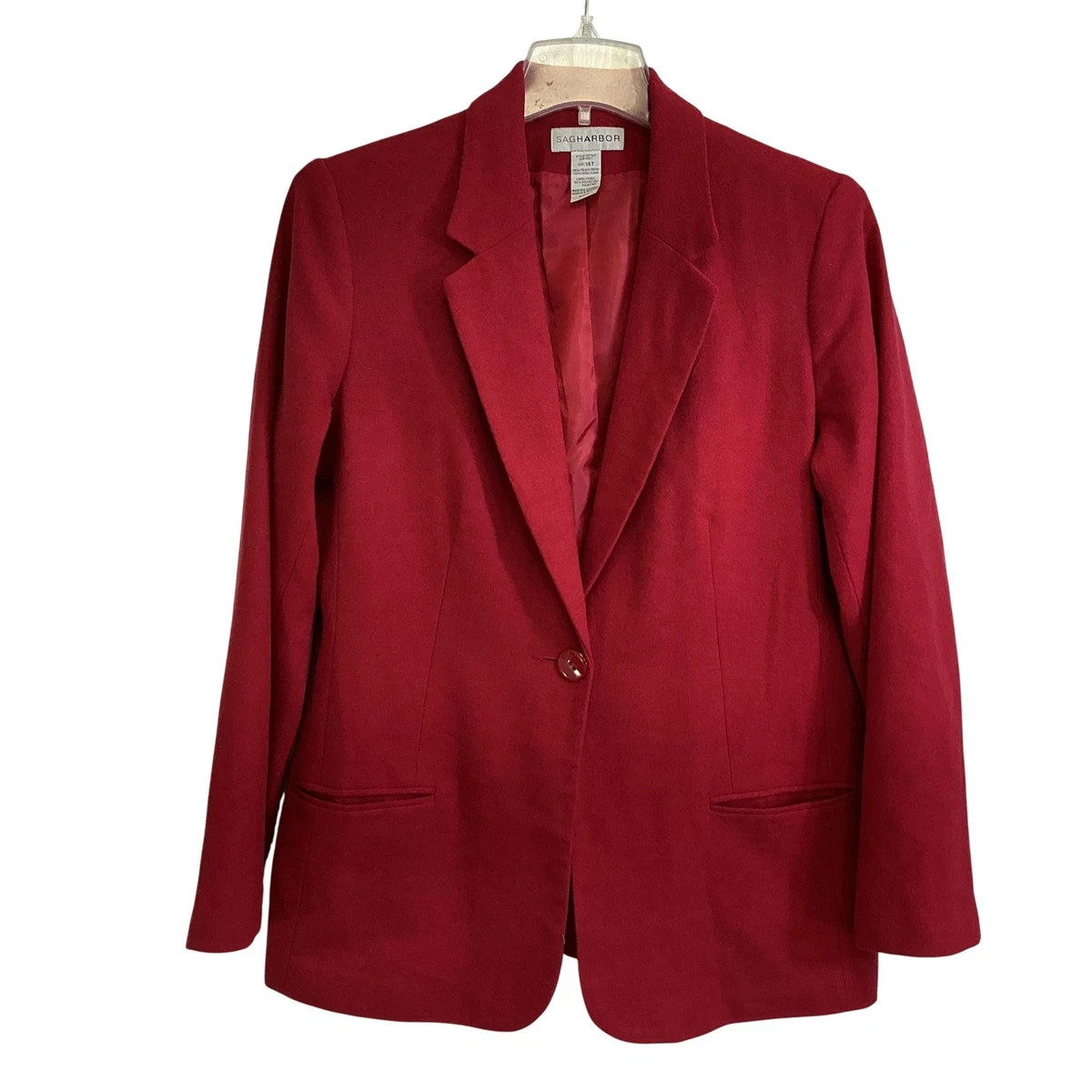 Costume Tailleur Femme Sag Harbor Marron 100% Laine Pure - Taille 10 Petite - Excellent état