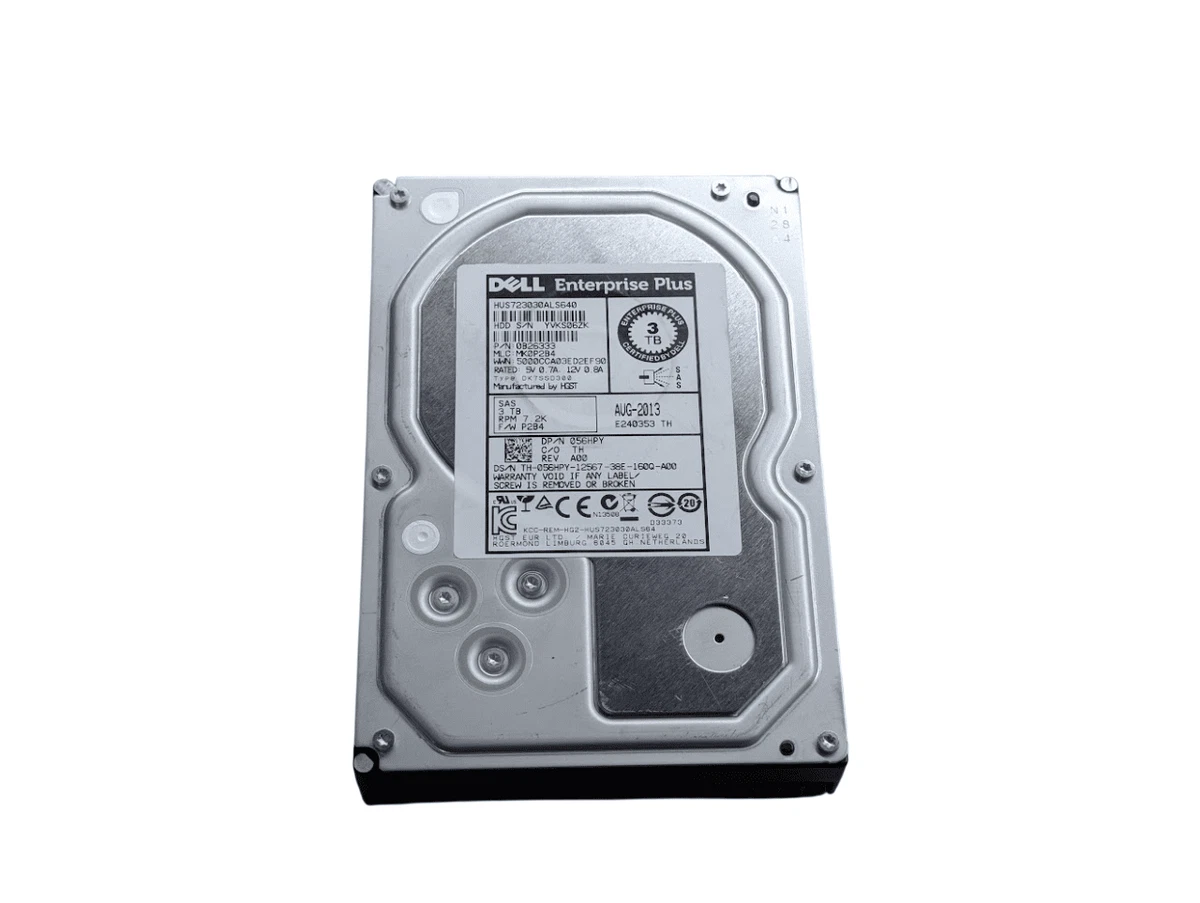 Disque Dur Dell 4TB 5JH5X G14 – SAS 12G 7.2K 3.5 LFF – Reconditionné Pour PowerEdge