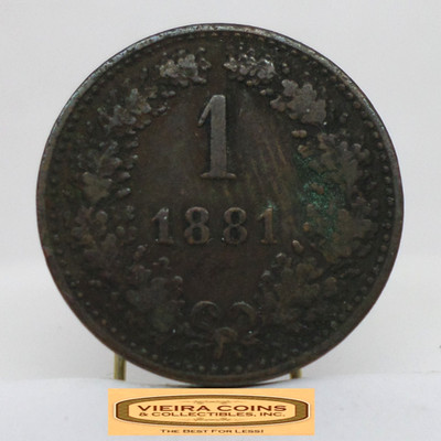 1881 Austria 1 Kreuzer -  #C56745NQ