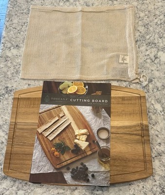 Picnic Time Toscana Ovale-Acacia Cutting Board and Serving Tray NEW