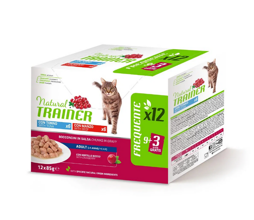 Gatto - Natural Trainer 12x85gr Tonno&Manzo
