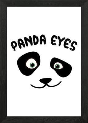 Panda Augen Gerahmtes Wandbild Poster Leinwanddruck Bild