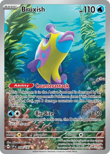 Pokémon TCG Bruxish 200/191 Illustration Rare Surging Sparks NM/M