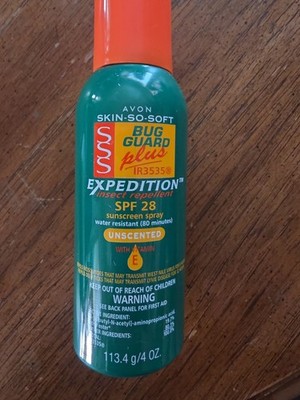 Avon Skin-So-Soft Bug Guard Plus IR3535 Expedition SPF 28 Aerosol Spray 4 ounces