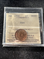 1939  ICCS Graded Canadian Small One Cent**MS-65** # XMY 022