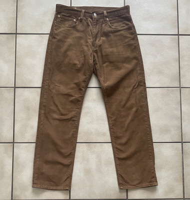 Levi Strauss 555 Cord Jeans Herren braun W31 L30 gerades Bein