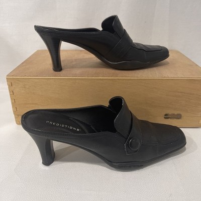 Predictions Women's Black Slide Dress Shoes 2  Heels Size Women s Size 7