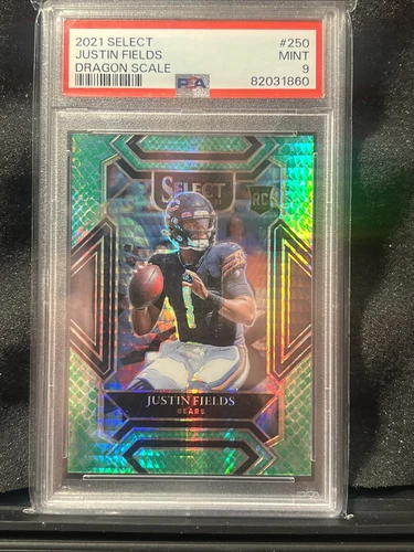 2021 Panini Select - Club Level Justin Fields #250 Dragon Scale /89 (RC)