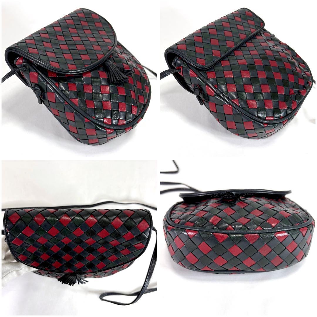 【BOTTEGA VENETA】Intrecciato mini shoulder bag/310774 V0016 BOTTEGA VENETA Loop mini intrecciato leather shoulder bag