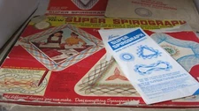 Vintage 1969 Kenner Super Spirograph Missing Pieces Replacement parts Paper Pack