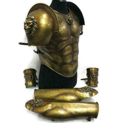 Armor Classical Greek Roman Muscle Armor Spartan Trojan Bracer Arm Costume - Picture 2 of 2
