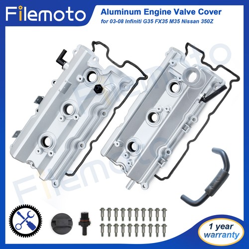 For 03-08 Infiniti G35 FX35 M35 Nissan 350Z Aluminum Engine Valve Cover w/gasket - Bild 1 von 9