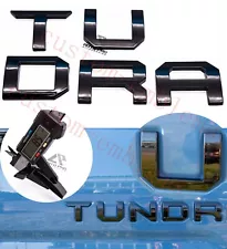 Gloss Black Raised Tailgate Letters for Toyota Tundra 2014-2020 Plastic Inserts