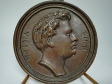 Victor Noir (1848-1870) Médaille Plaque en Bronze XIXe Journaliste Ecrivain
