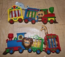 Vintage 2 Pc. Burwood Prod. Circus Train Wall Plaques