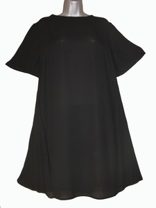 black chiffon tunic dress
