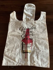 Maker's Mark Bourbon Whisky Beige Cloth Snap and Roll-up as Fold-up Tote Bag