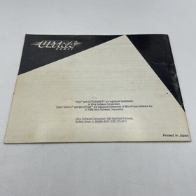 Silent Service With Manual Sleeve (Nintendo Entertainment System, 1989) NES