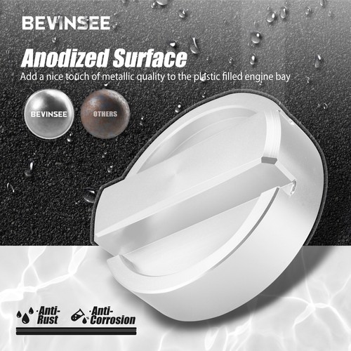 Aluminum Engine Oil Filler Cap Cover For BMW E36 E46 E90 E92 E39 E60 E83 E70 E85 - Picture 3 of 10