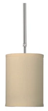 Z-Lite  171-6C  Albion 1 Light 6" Wide Linen Fabric Drum Shade Mini Pendant