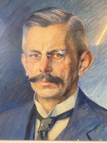 Porträat Mann Ernst Schnauzer Glasses Suit Tie Collar Hair Gray Old Antique - Picture 3 of 4
