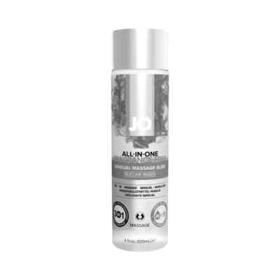 JO All In One Fragrance Free Silicone Based Massage Glide & Personal Lube - 4oz