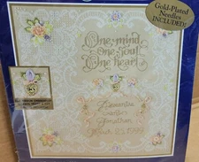 Bucilla Wedding Invitation Silk Ribbon Embroidery Counted Cross Stitch Kit 42080