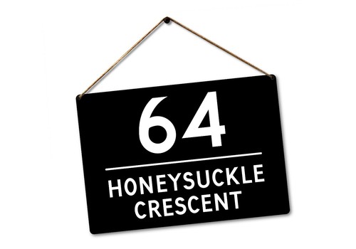 Personalisiertes Hausschild Metallschild. Namensschild. Maßgeschneiderte Türnummer, Straße - Bild 3 von 14