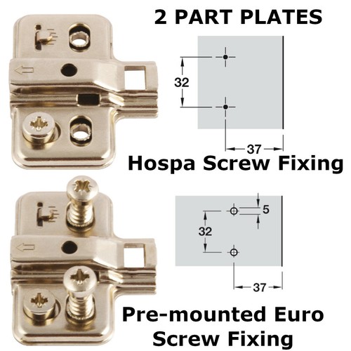 HAFELE Concealed 110 Hinge + Plate Full / Half / Inset Mounting Kitchen Cabinet - Picture 3 of 15