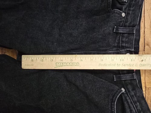 Vintage Y2K Jeans Women's Size 14 Tall Faded Glory Black Denim Mom Made In USA - Picture 6 of 9