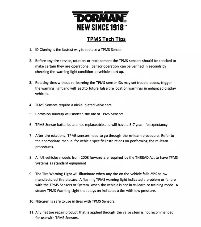 New DIRECT-FIT TPMS Sensor Kit Audi VW OEM# 1K0907253D 315 Mhz - Image 4 of 4