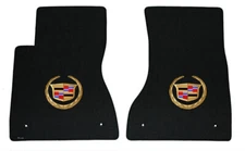 New! 2011 - 2014 Cadillac CTS Carpet Floor Mats Front Pair Gold Logo