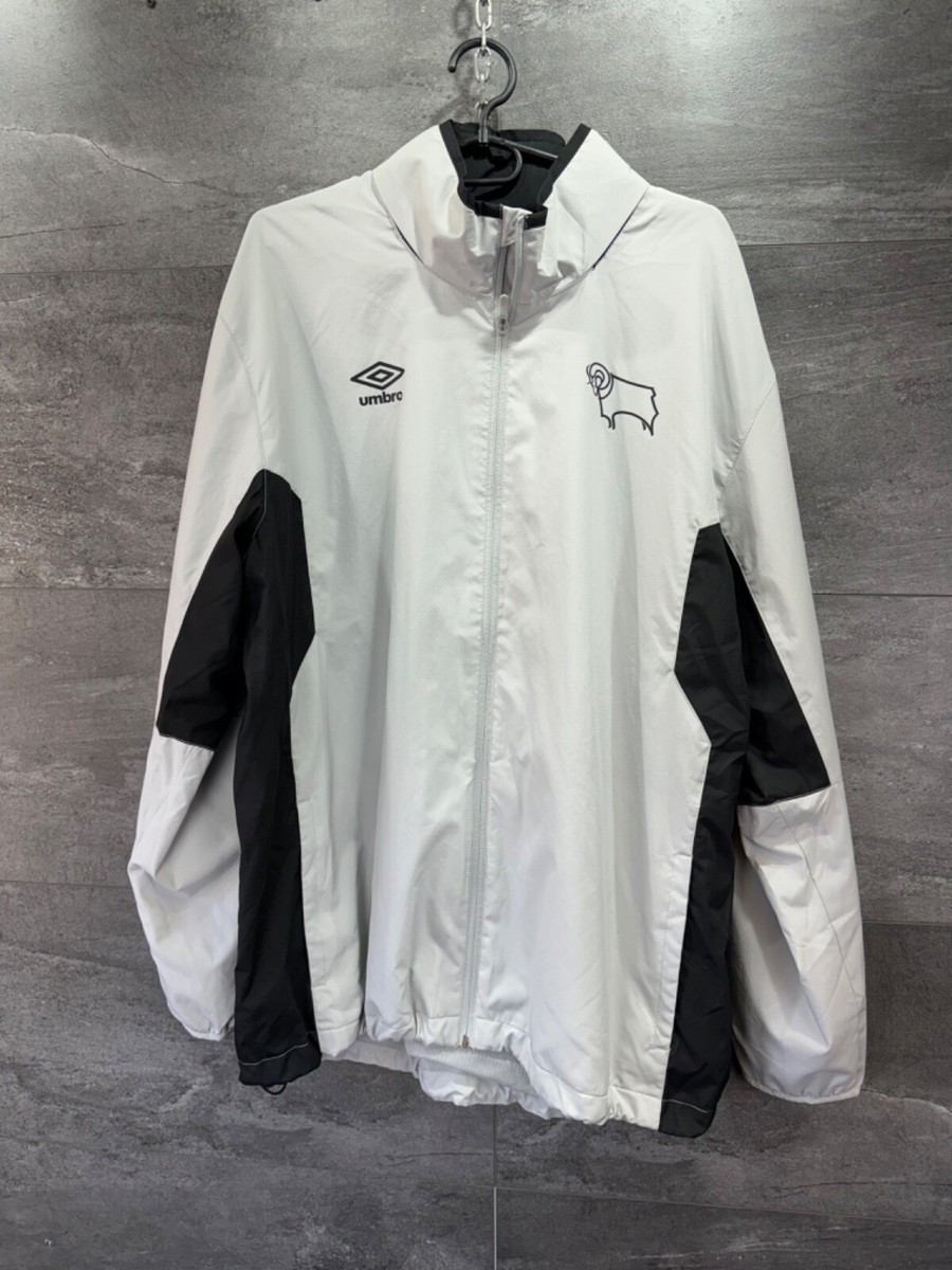 Derby County Mens Track Jacket Umbro Football Training Windbreaker