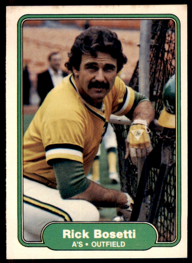 1982 Fleer Rick Bosetti .  Oakland Athletics #88