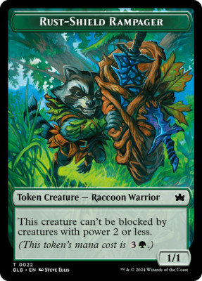 x1 Rust-Shield Rampager TBLB Bloomburrow MTG 22 TOKEN M/NM 1x