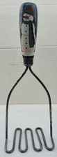 Vintage Hand Painted Ludt Snowman Potato Masher Christmas Holidays Decorative