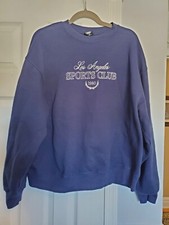 PacSun LA Sports Club Crew Neck Sweatshirt Navy Medium