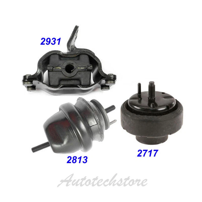 Juego de 3 piezas para Ford Windstar 1999-2003 motor 3,8 L y montaje de transmisión nuevo M972 Foto 2 de 4