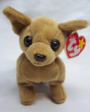 TY Beanie Baby TINY THE TAN CHIHUAHUA DOG 5" Plush STUFFED ANIMAL Toy 1999