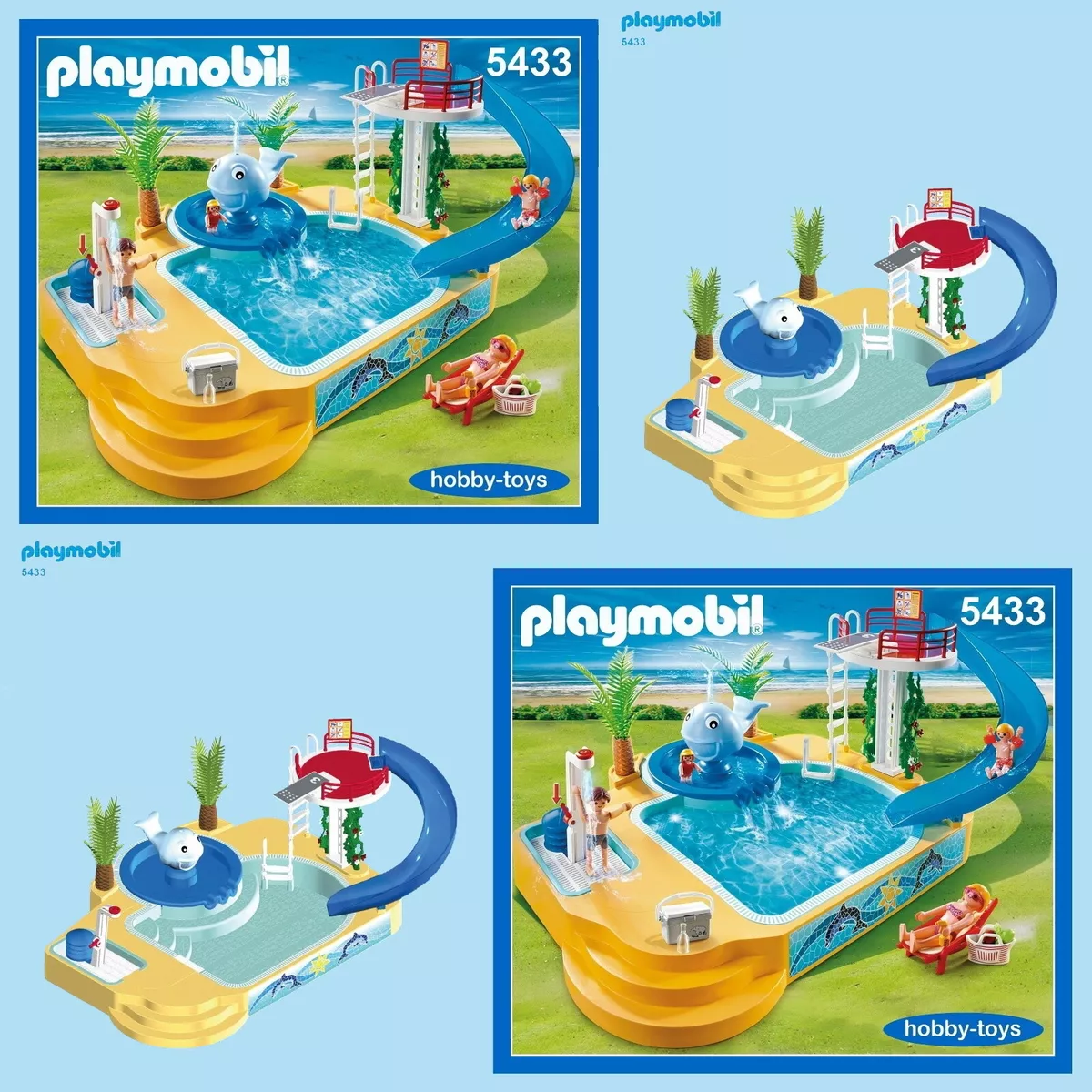 garçon enfant maillot de bain orange vacances piscine plage mer 5433  PLAYMOBIL