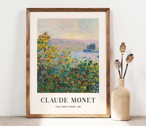 Claude Monet, Flower Beds, Wildflowers Poster Premium Quality Choose your Size - Picture 2 of 3