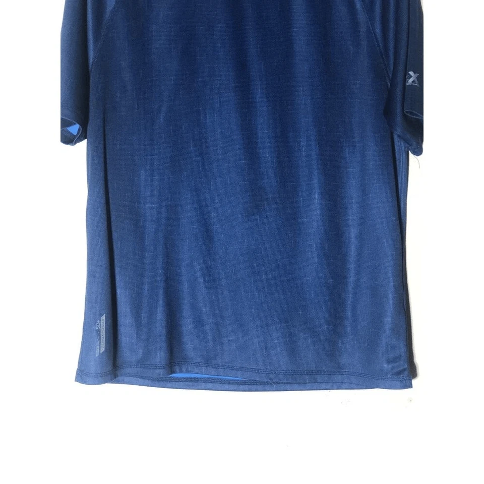 Camiseta de rendimiento azul para hombre talla grande Athleisure deportiva ropa de calle años 90 Y2K Foto 3 de 4