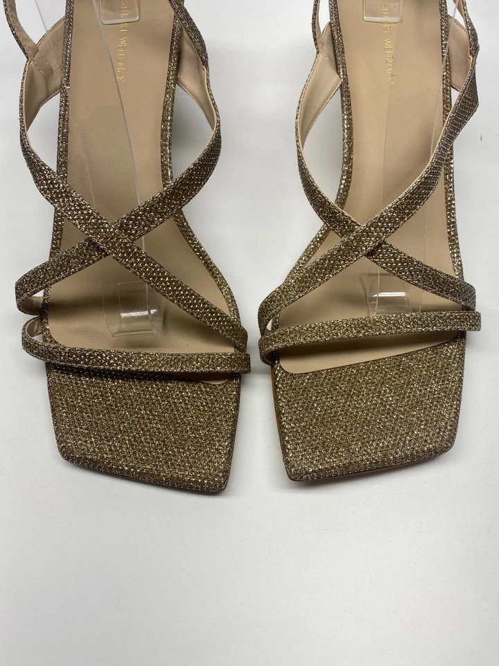 Sandalias Stuart Weitzman para mujer doradas Oasis 50 mm talla 11 B Foto 4 de 4