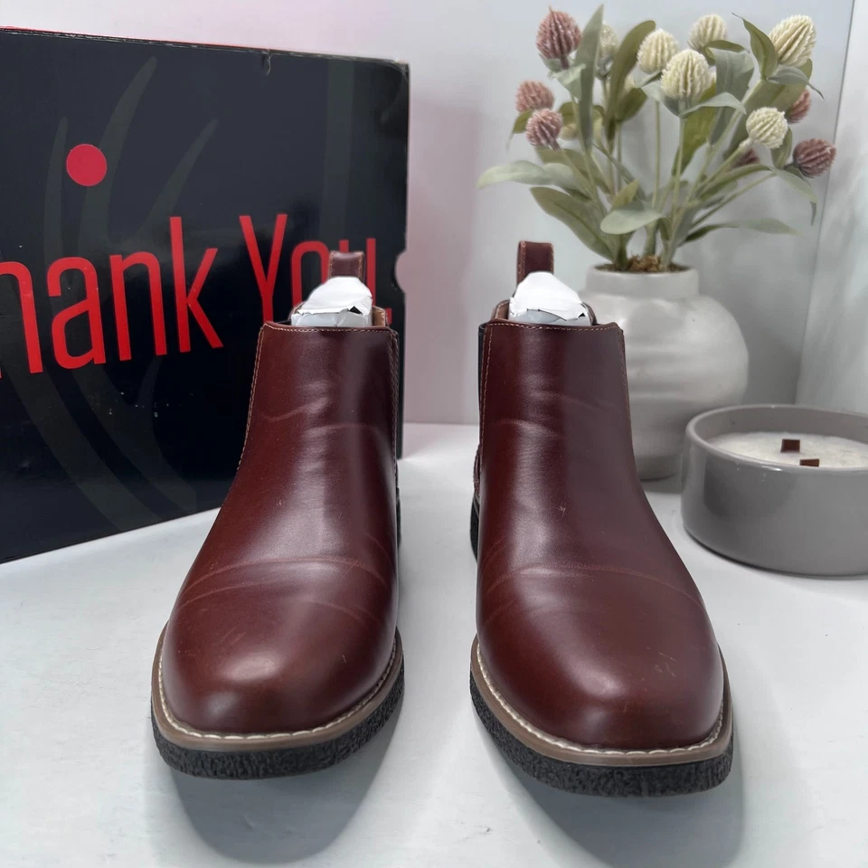 Bota Pull On Deer Stags Zane Cuero Redwood/Marrón Oscuro Niño EE. UU. 5M Foto 2 de 4