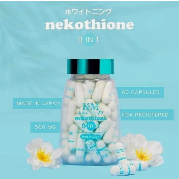 nekothione glutathione Nekothione 9 in 1 Glutathione 500mg Made in Japan 60 Capsules Nekothione  By: Kath Melendez