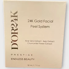 D'OR24K Gold Facial Peel System Prestige $195 Endless Beauty New Aloe Vera Kelp