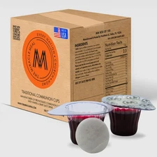 Traditional Communion Cups Set – 100 with 100% Concord Grape Juice & Wafer