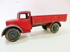 DINKY 22c DROPSIDE MOTOR TRUCK/LORRY. RED. VINTAGE, ORIGINAL, SMOOTH HUBS.